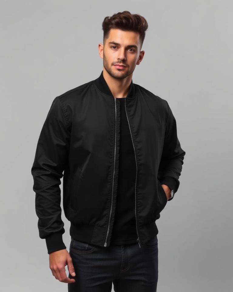 Cropped Bomber Jacket