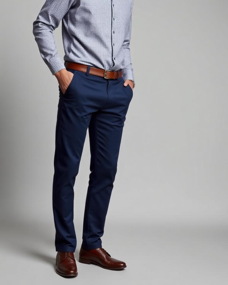 Tailored Navy Chinos